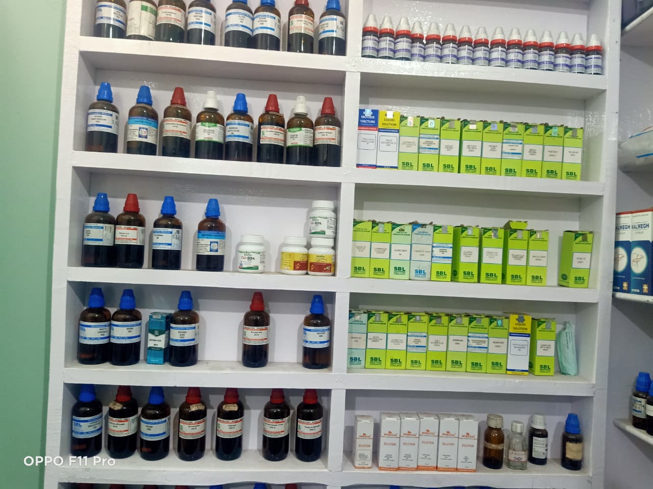 G.N. Homeo Clinic - Medicine Shelves
